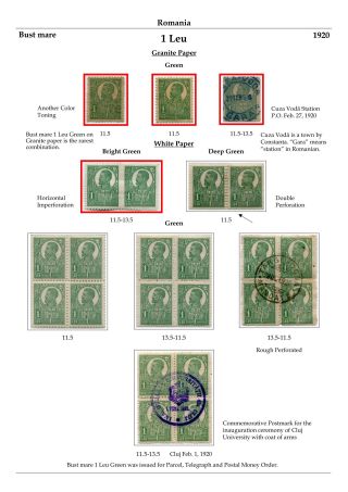 RUMÄNIEN: KÖNIG FERDINAND 1920-26 – Blatt 35