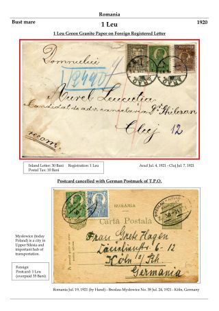RUMÄNIEN: KÖNIG FERDINAND 1920-26 – Blatt 36