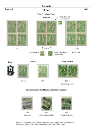 RUMÄNIEN: KÖNIG FERDINAND 1920-26 – Blatt 47