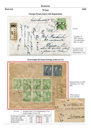 RUMÄNIEN: KÖNIG FERDINAND 1920-26 – Blatt 48