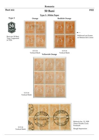 RUMÄNIEN: KÖNIG FERDINAND 1920-26 – Blatt 70