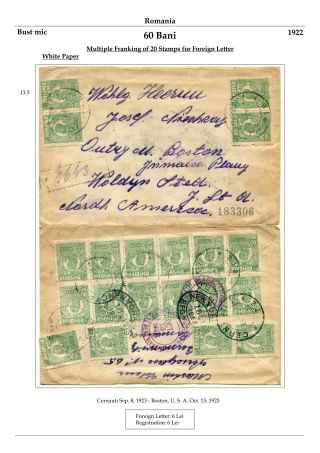 RUMÄNIEN: KÖNIG FERDINAND 1920-26 – Blatt 74