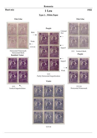 RUMÄNIEN: KÖNIG FERDINAND 1920-26 – Blatt 76