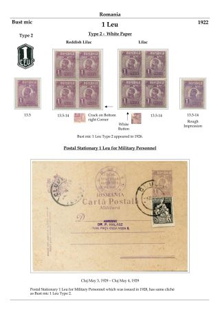 RUMÄNIEN: KÖNIG FERDINAND 1920-26 – Blatt 77
