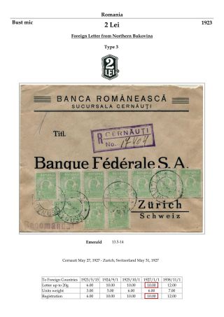RUMÄNIEN: KÖNIG FERDINAND 1920-26 – Blatt 96