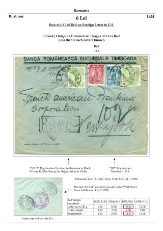 RUMÄNIEN: KÖNIG FERDINAND 1920-26 – Blatt 110