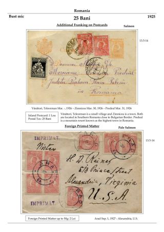 RUMÄNIEN: KÖNIG FERDINAND 1920-26 – Blatt 118