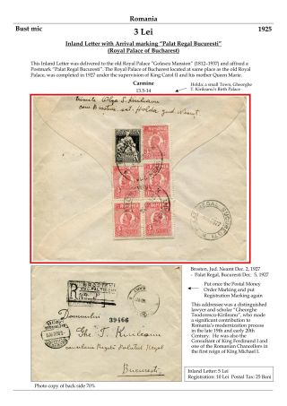 RUMÄNIEN: KÖNIG FERDINAND 1920-26 – Blatt 121