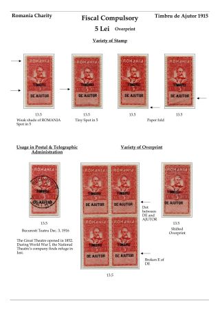 ROMANIA CHARITY ISSUES 1915-1931 – sheet 14