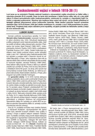 CZECHOSLOVAK SOLDIERS IN 1918-1939 – sheet 1