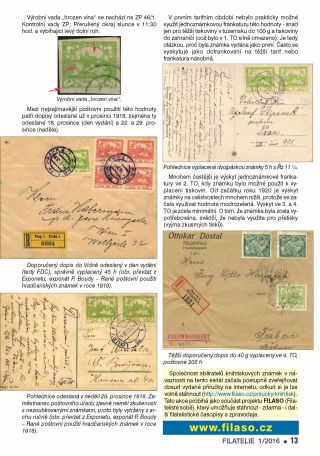 ČESKOSLOVENSKO - ÚVOD KE SBÍRÁNÍ EMISE HRADČANY – list 8