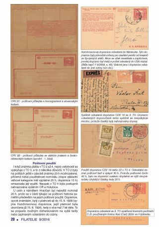 ČESKOSLOVENSKO - ÚVOD KE SBÍRÁNÍ EMISE HRADČANY – list 41