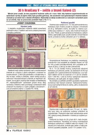 ČESKOSLOVENSKO - ÚVOD KE SBÍRÁNÍ EMISE HRADČANY – list 70