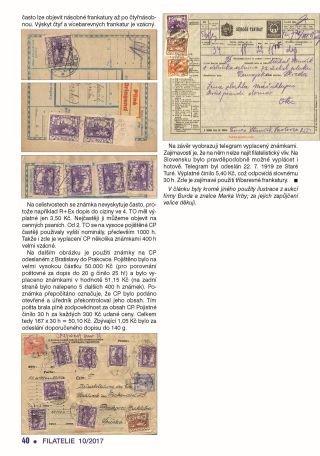 ČESKOSLOVENSKO - ÚVOD KE SBÍRÁNÍ EMISE HRADČANY – list 119