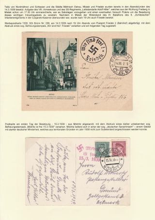 POSTAL TRAFFIC IN PROTECTORATE BOHEMIA AND MORAVIA 1939-1945 – sheet 2