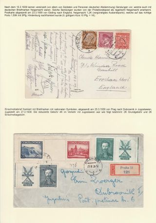 POSTAL TRAFFIC IN PROTECTORATE BOHEMIA AND MORAVIA 1939-1945 – sheet 4