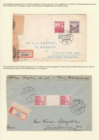 POSTAL TRAFFIC IN PROTECTORATE BOHEMIA AND MORAVIA 1939-1945 – sheet 5