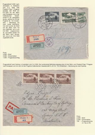 POSTAL TRAFFIC IN PROTECTORATE BOHEMIA AND MORAVIA 1939-1945 – sheet 6