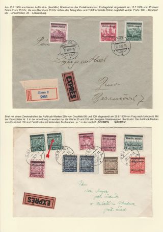 POSTAL TRAFFIC IN PROTECTORATE BOHEMIA AND MORAVIA 1939-1945 – sheet 9