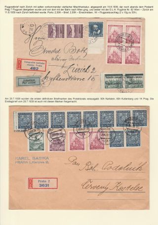 POSTAL TRAFFIC IN PROTECTORATE BOHEMIA AND MORAVIA 1939-1945 – sheet 12