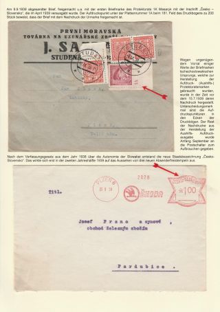 POSTAL TRAFFIC IN PROTECTORATE BOHEMIA AND MORAVIA 1939-1945 – sheet 13
