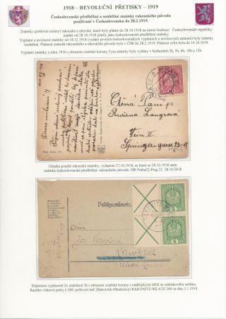TSCHECHOSLOWAKEI - REVOLUTIONÄRE ÜBERDRUCKE 1918-1919 – Blatt 2