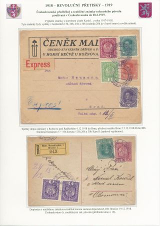 TSCHECHOSLOWAKEI - REVOLUTIONÄRE ÜBERDRUCKE 1918-1919 – Blatt 4
