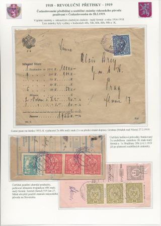 TSCHECHOSLOWAKEI - REVOLUTIONÄRE ÜBERDRUCKE 1918-1919 – Blatt 5