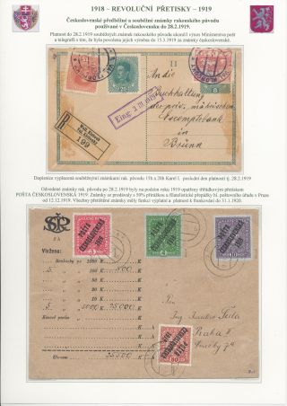 TSCHECHOSLOWAKEI - REVOLUTIONÄRE ÜBERDRUCKE 1918-1919 – Blatt 12