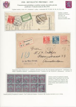 TSCHECHOSLOWAKEI - REVOLUTIONÄRE ÜBERDRUCKE 1918-1919 – Blatt 13