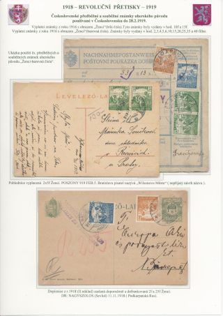 TSCHECHOSLOWAKEI - REVOLUTIONÄRE ÜBERDRUCKE 1918-1919 – Blatt 14