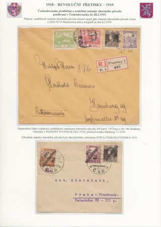 TSCHECHOSLOWAKEI - REVOLUTIONÄRE ÜBERDRUCKE 1918-1919 – Blatt 16