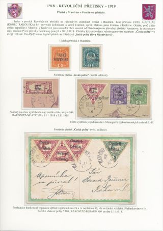 TSCHECHOSLOWAKEI - REVOLUTIONÄRE ÜBERDRUCKE 1918-1919 – Blatt 18