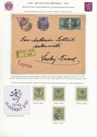 TSCHECHOSLOWAKEI - REVOLUTIONÄRE ÜBERDRUCKE 1918-1919 – Blatt 25