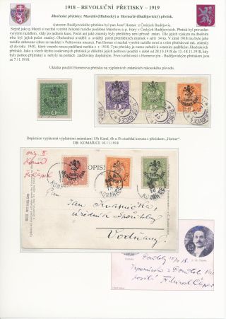 TSCHECHOSLOWAKEI - REVOLUTIONÄRE ÜBERDRUCKE 1918-1919 – Blatt 26