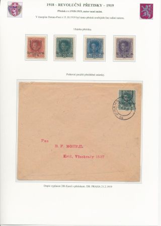 TSCHECHOSLOWAKEI - REVOLUTIONÄRE ÜBERDRUCKE 1918-1919 – Blatt 30