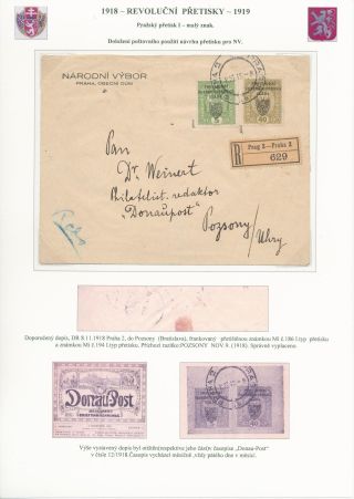 TSCHECHOSLOWAKEI - REVOLUTIONÄRE ÜBERDRUCKE 1918-1919 – Blatt 37
