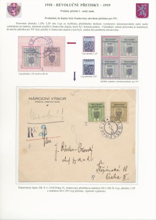 TSCHECHOSLOWAKEI - REVOLUTIONÄRE ÜBERDRUCKE 1918-1919 – Blatt 38