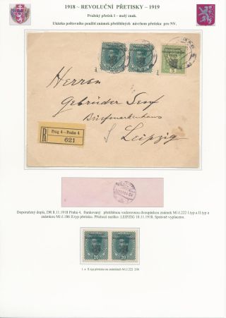 TSCHECHOSLOWAKEI - REVOLUTIONÄRE ÜBERDRUCKE 1918-1919 – Blatt 41