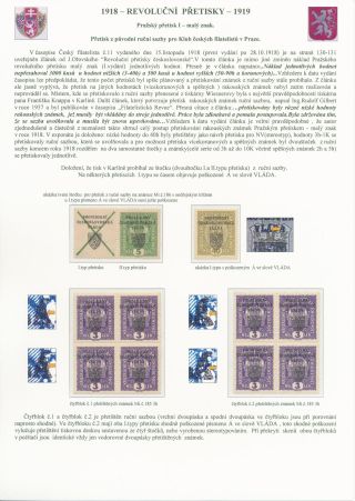 TSCHECHOSLOWAKEI - REVOLUTIONÄRE ÜBERDRUCKE 1918-1919 – Blatt 43