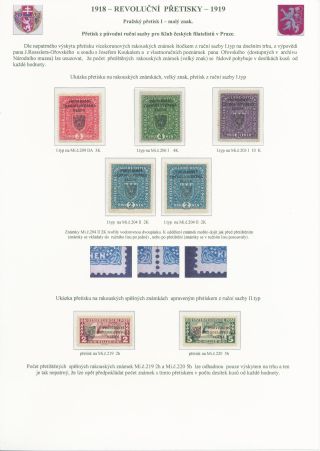 TSCHECHOSLOWAKEI - REVOLUTIONÄRE ÜBERDRUCKE 1918-1919 – Blatt 47