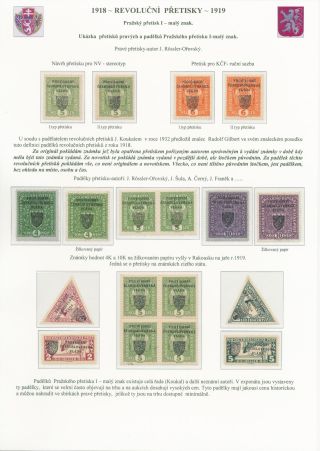 TSCHECHOSLOWAKEI - REVOLUTIONÄRE ÜBERDRUCKE 1918-1919 – Blatt 48