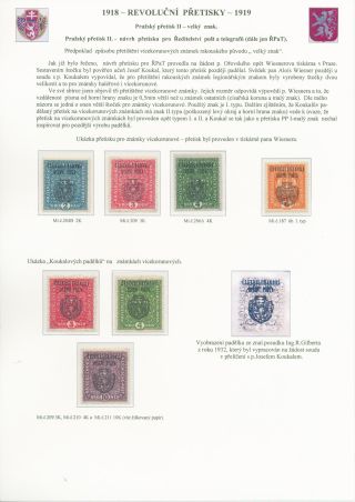 TSCHECHOSLOWAKEI - REVOLUTIONÄRE ÜBERDRUCKE 1918-1919 – Blatt 54