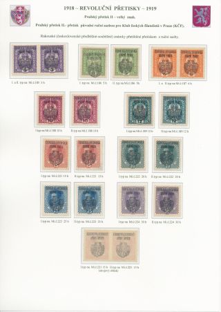 TSCHECHOSLOWAKEI - REVOLUTIONÄRE ÜBERDRUCKE 1918-1919 – Blatt 56