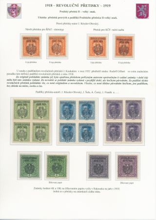 TSCHECHOSLOWAKEI - REVOLUTIONÄRE ÜBERDRUCKE 1918-1919 – Blatt 63