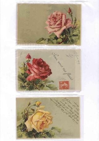 CATHERINE KLEIN - Roses on postcards – sheet 2