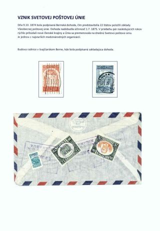 Weltpostunion - Universal Postal Union – Blatt 7