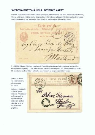 Weltpostunion - Universal Postal Union – Blatt 11