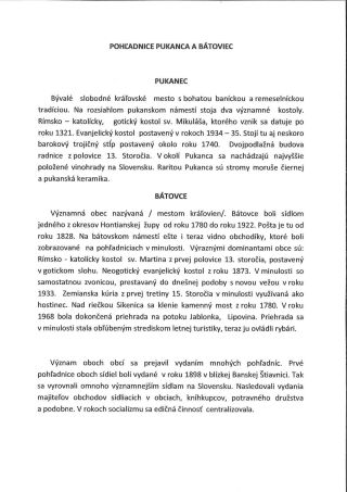 Pohľadnice Pukanca a Bátoviec – list 1