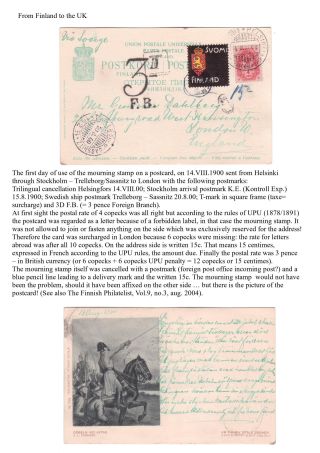 DIE FINNISCHE TRAUERMARKE – Blatt 31